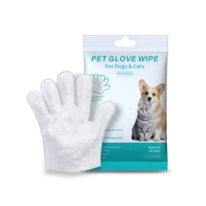 Specially Designed Eco friendly Non woven Fabric Foreign Trade Cross Border Pet No Bath Cleaning Gloves Wet Wipes Dog Cleaning