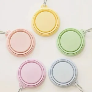 Spot Macaron Eco Friendly Portable Pet Bowl Foldable Design for Outdoor Water and Food Feeders for Dogs and Cats