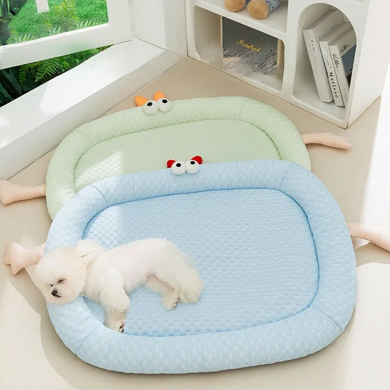 Spring and Summer Breathable Dog Bed Small and Medium Sized Dog Cat Bed Cat Nest Summer Sleeping Supplies Pet Mat