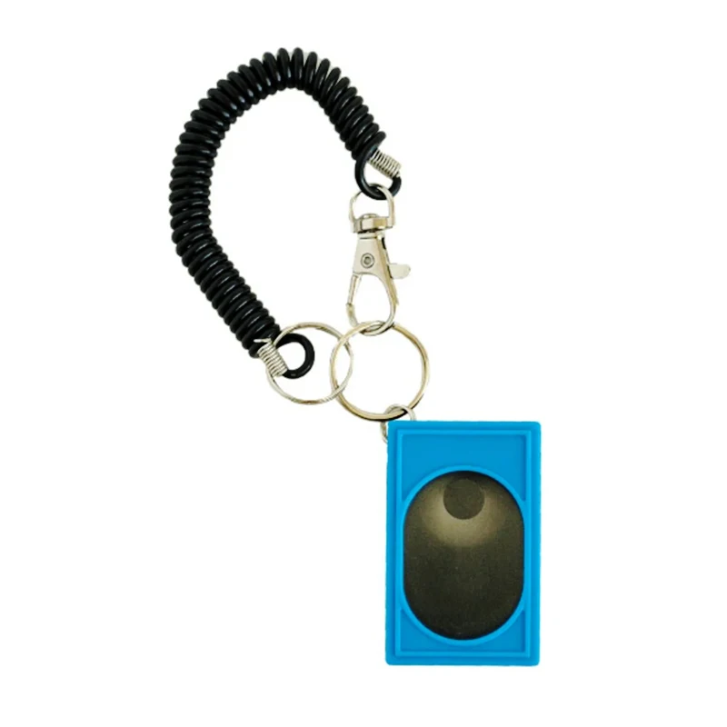 Square Educational Plastic Clicker for Dog Agility Training Obedience Pet Training Aids Wrist Lanyard Elastic Rope