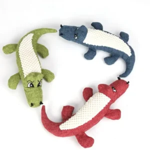 Squeaky Dog Stuffed Animal Chew Toy Crocodile for Interactive Plush Dog Toy Stuffed Toy