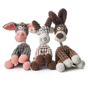 Squeaky Plush Dog Toys Pack for Puppy 3 Pack Stuffed Animal Plush Chew Toys With Squeakers for Small Medium Dogs
