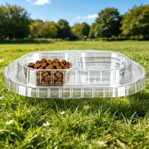 Stackable Anti Spill Disposable Bowls Pet Feeders Portable Feeding Basins for Cats Dogs Daily Outdoor Feeding