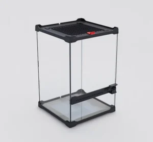 Stackable Glass Reptile Terrarium with Mesh Top Front or Top Opening Vivarium for Arboreal Reptiles Amphibians Glass Tank