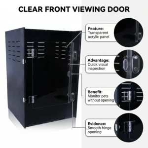 Stackable PVC Black Crested Gecko Breeding Pet Cage Detachable Panel Easy Assembly Box Transport Expense Save Terrarium Reptile