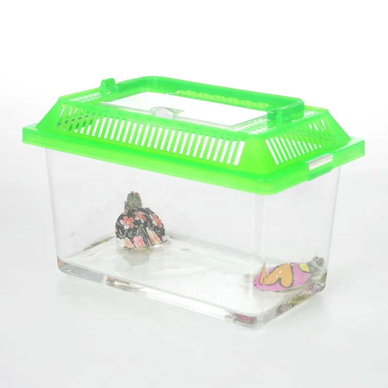 Stackable Reptile Terrarium Plastic Breathable Breeding Cage Vivarium Box Multiple Sizes Available