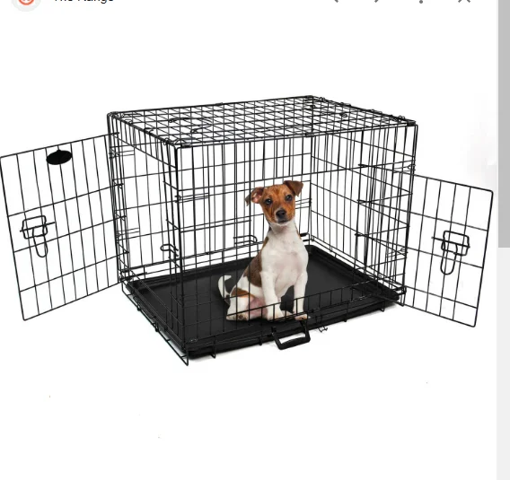 Stainless Steel 36 Inch Dog Cage Foldable Metal Dog Kennel Crate Cage