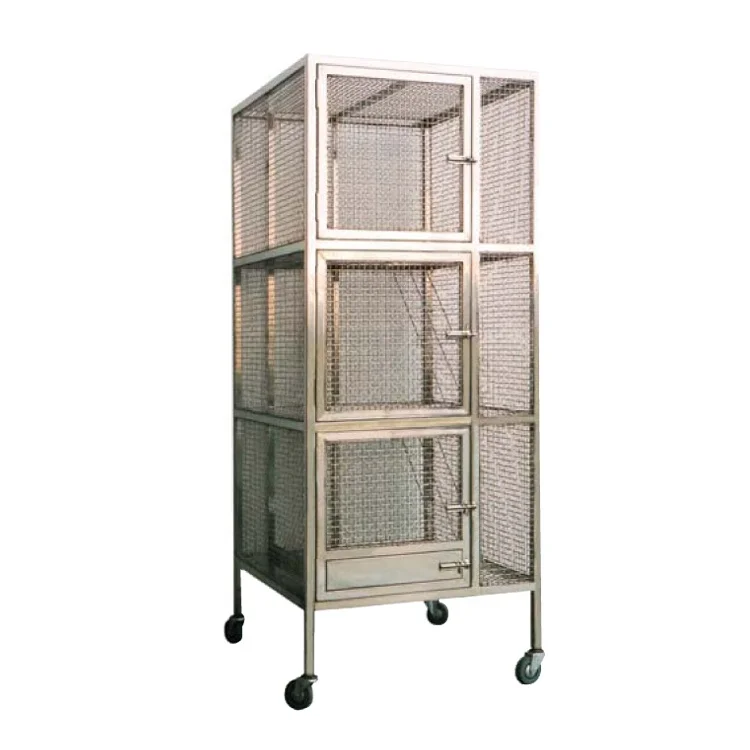 Stainless Steel Cage Large Hospital Vet Store 304 Stainless Steel Dog Cat Cage