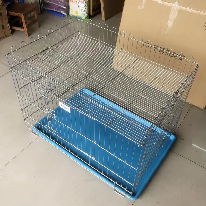 Stainless Steel Foldable Dog Cage Large Pet Cages Houses Kennels Dog House Pet Cages