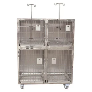 Stainless Steel High Grade Cat and Dog Cage Household Pet Shop Double Layer Combination Boarding Hospital Infusion Cage