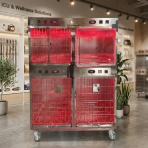 Stainless Steel Modern Classic Thickened Pet Cage with Anti collision Bite Resistant Design Durable Pet Hospital Inpatient Cages