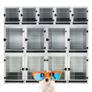 Stainless Steel Pet Cage Dog and Cat Foster Cage Removable Breeding Cage