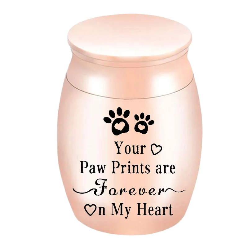 Stainless Steel Pet Urn Memorial Metal Cat Dog Animals Funeral Supplies Tin Caskets & Urns