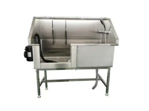 Stainless Steel Sliding Pet Bathing Pool Veterinary Grooming Washing Tub Large Dog Cat Spa Bath Tub with Drainage System