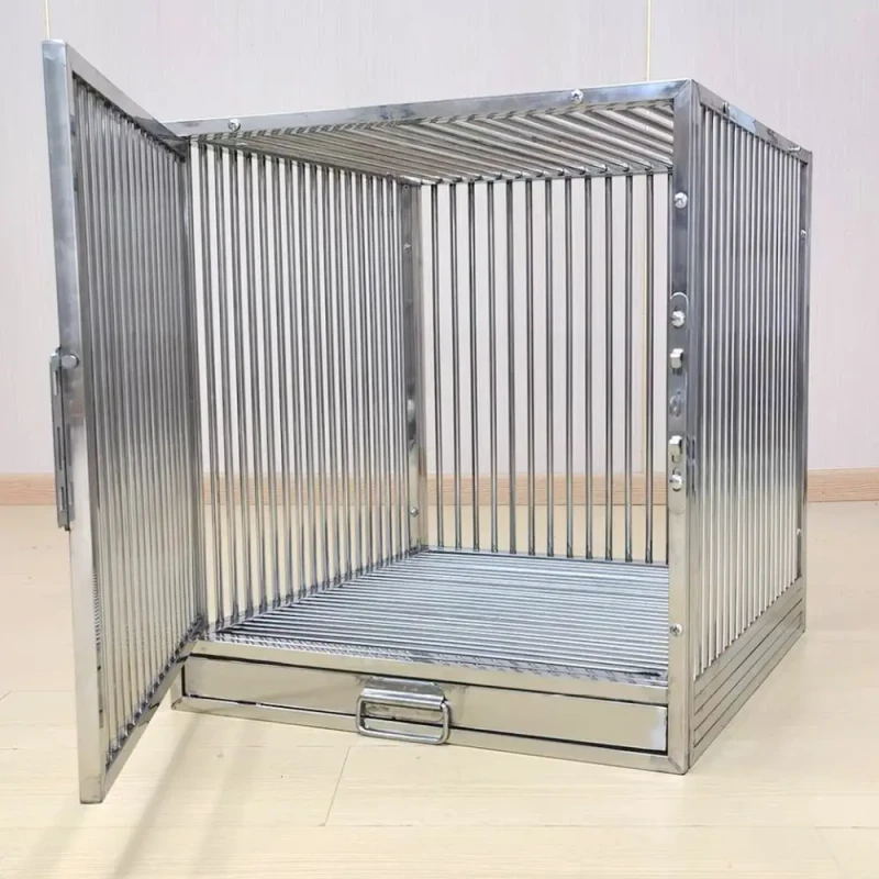 Stainless Steel Thickened and Enlarged Medium and Large Pet Dog Cages