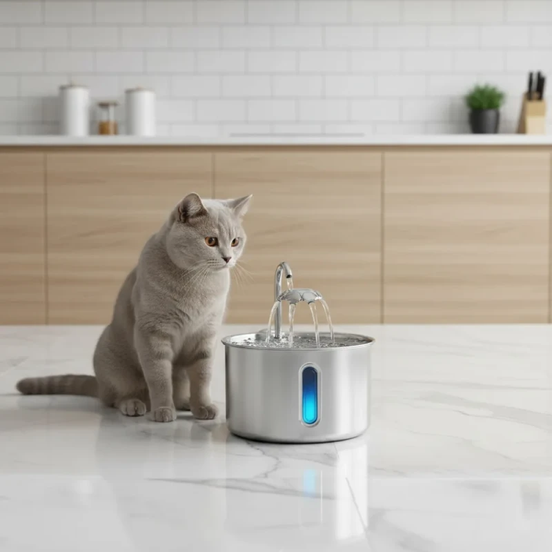 Stainless Steel USB Powered Circulation Pet Fountain Large Capacity Pet Drinking Fountain for Cats and Dogs