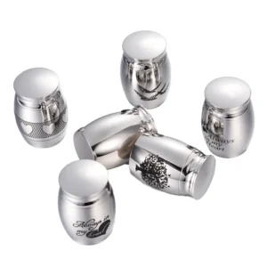 Stainless Steel Urn Memorial Pet Loved Ones Urn Can Be Opened Funeral Supplies