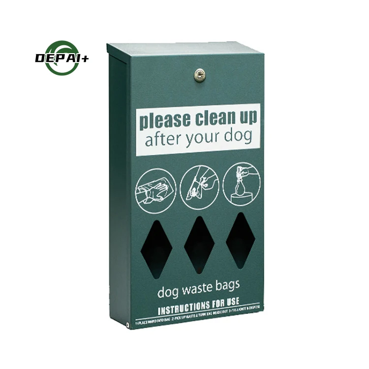 Standing Public Park Customized Pet Waste Bin Station Shit Collect Container Outdoor Dog Waste Disposal Bin