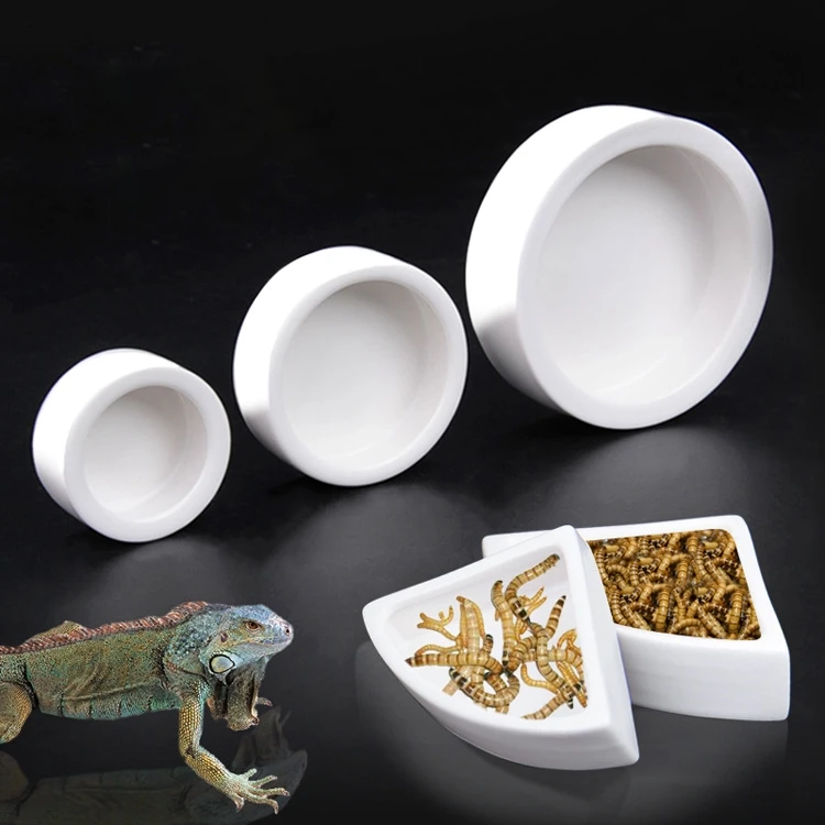 Sterile Ceramic Hideout Cave for Lizards Prevents Live Food Mealworms Escaping Guarding Eco friendly Reptile Amphibian Supplies