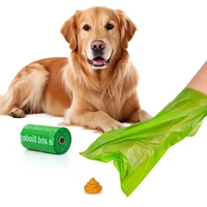 Stock Green Compostable Dog Poop Bags Biodegradable Recycled Pet Waste Disposal