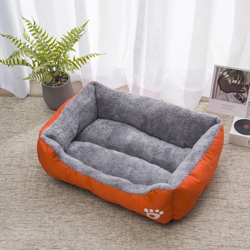 Stock Luxury Waterproof ultra Soft Pet Dog Bed Rectangle Pet Bed Washable Dog Bed