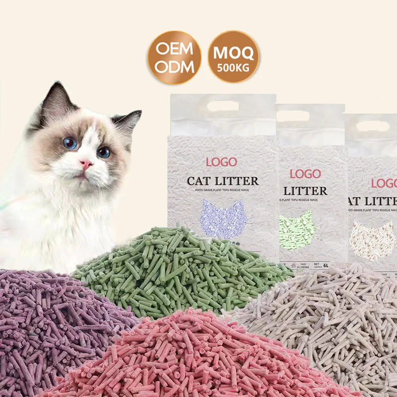 Strong Clumping Bentonite Cat Litter Dust Free and 100% Natural Customizable Shape