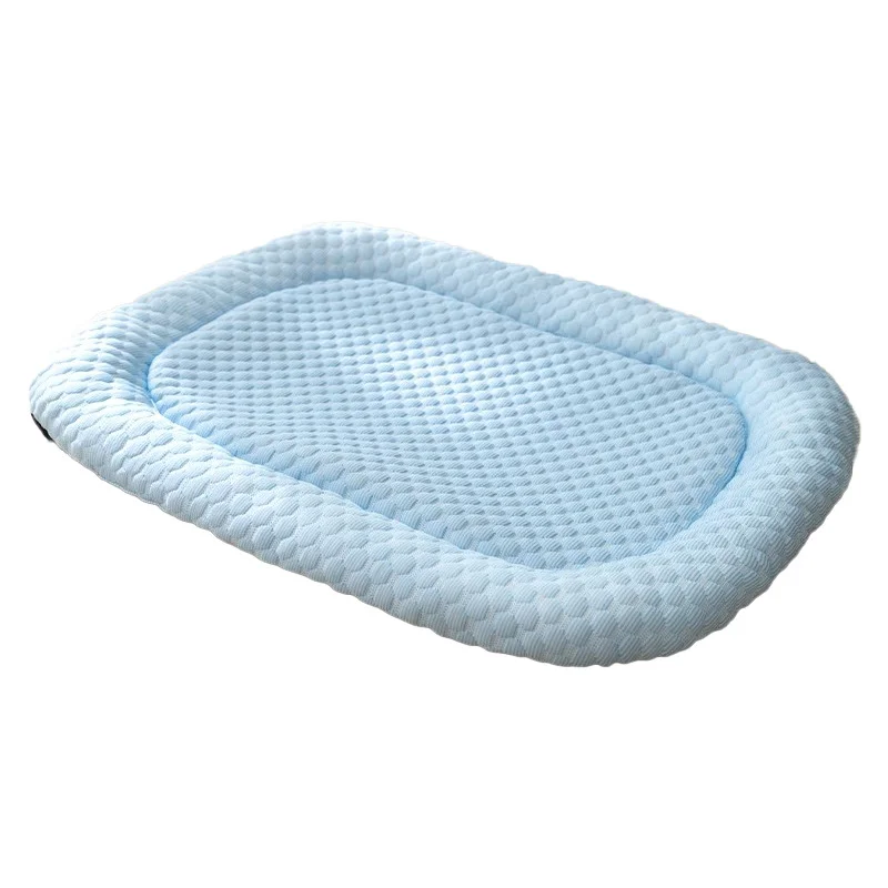 Summer Breathable Self Cooling Touch Pet Sleeping Bed with Soft Pillow for Dogs and Cats