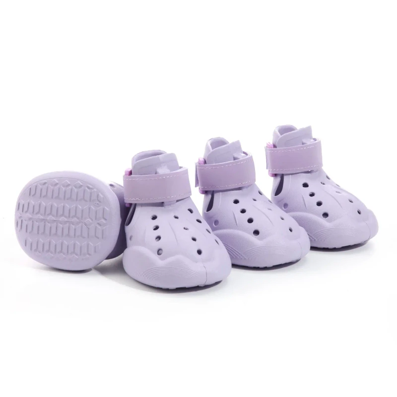 Summer New Luxury Dog Sandals Hole Shoes EVA Puppy Breathable Decorative Anti Slip Wear Resistant Cross Border Pet Boots