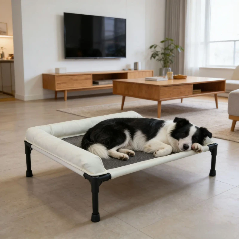 Summer New Style Oxford Cloth Moisture Proof Breathable Detachable Washable Medium Large Pet Bed for Cats Dogs