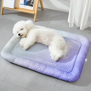 Summer Pet Cooling Mat Solid Pattern Ice Silk Dog Bed and Cat Bed Factory Cross-Border Pet Ice Pad