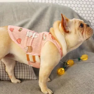 Summer Retro Design Pet Supplies Clothes Puppy Cat Ultra Thin Breathable French Bulldog Small Dog Cooling Vest