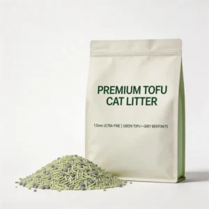 Super Clumping 1.5mm Mixed Tofu Cat Litter 5X Absorption Odor Control Flushable Eco friendly Cat Litter Sand