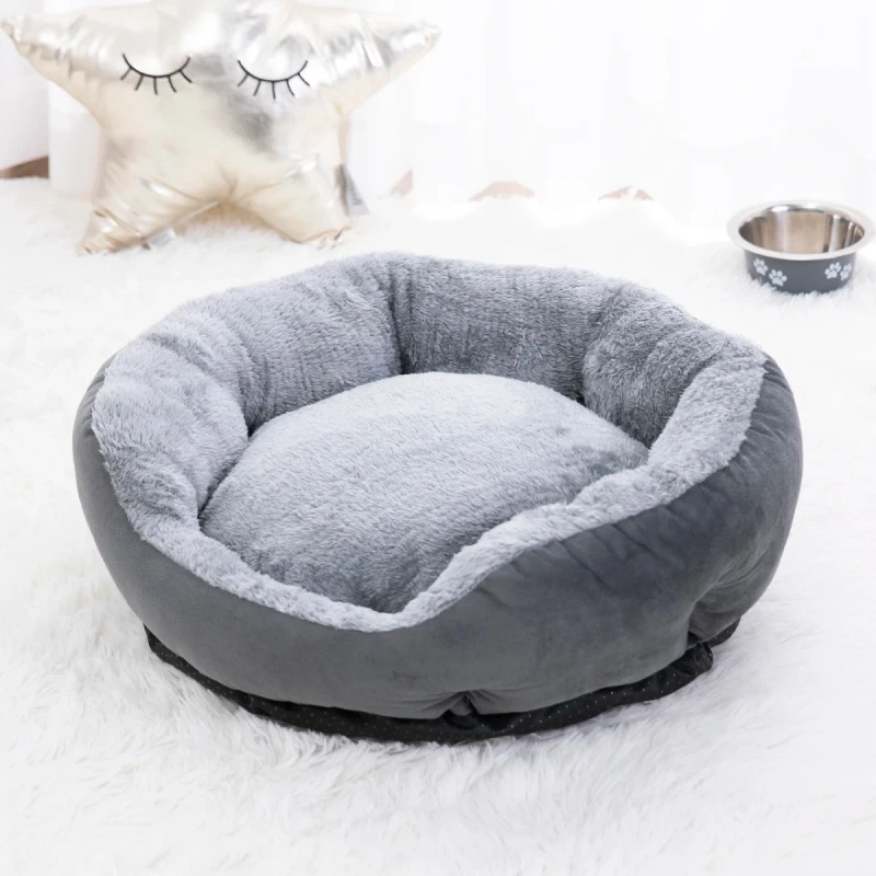 Super Comfortable Eco Friendly Luxury Waterproof Cotton Pet Bed Solid Washable Short Plush Design Small Medium Large XL Sizes