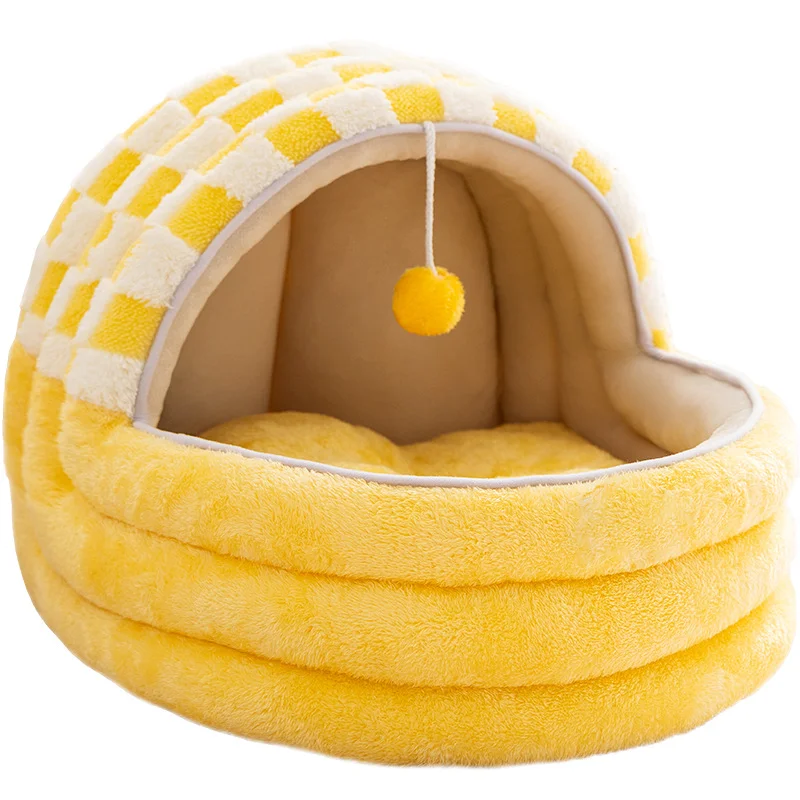 Super Soft Long Plush Pet Bed Washable Luxury Kennel for Dogs and Cats Deep Sleep Kennel Couch Bed