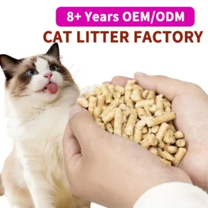 Sustainable Eco friendly Pine Wood Cat Litter 2.5kg Biodegradable Flushable Fast Clumping