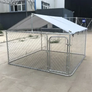 Sustainable Outdoor Use Galvanized Dog Cage Solid Pattern Iron Material
