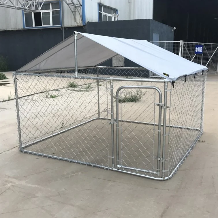 Sustainable Outdoor Use Galvanized Dog Cage Solid Pattern Iron Material