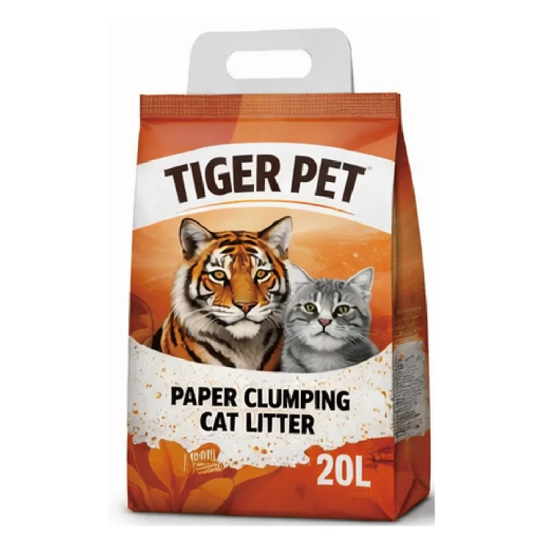 Sustainable Paper Clumping Cat Litter Eco Friendly Lightweight Dust Free Odor Eliminating Strong Absorption