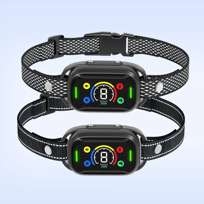 TIZE Patent Color Screen Smart Dog Device Vibration Anti Bark Collar