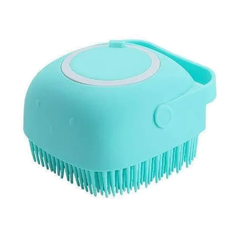 TPR Soft Pet Bath Brush Dog Cat Massage Scrubber Thermoplastic Rubber Pet Grooming Cleaning Shower Washing Tool