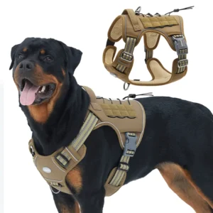 Tactical Dog Harness Custom Logo Adjustable Reflective Training Working No Pull Pet Vest Harness for Large Dogs