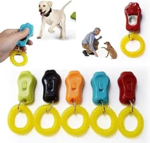 Third Gear Tone Adjustable Pet Training Tools Paw Shape Obedience Aid PVC Dog Training Clicker