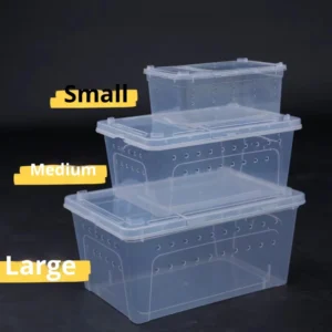Three In One Transparent Breathable Breeding Box for Reptiles and Amphibians for Silkworm Baby Breeding Supplies