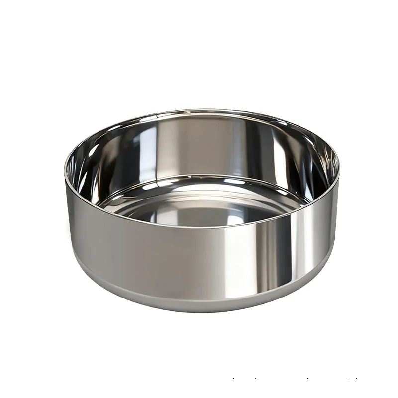Three-Layer Thickened Stainless Steel Dog Bowl Non-Slip Large Capacity Durable Pet Feeder for Home Use