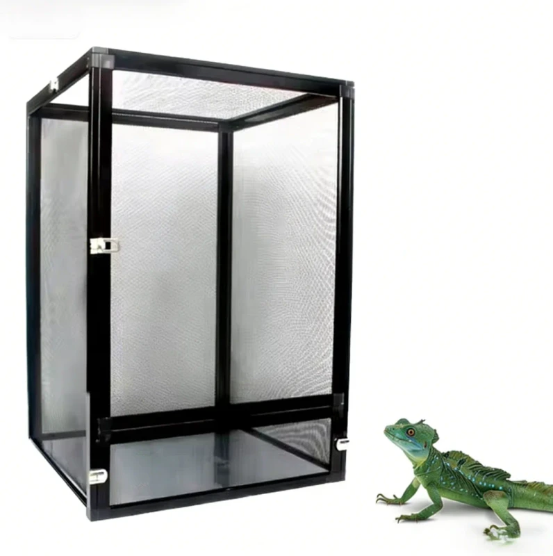 TianboChenghai NX 06 Black Aluminum Alloy Cage Durable Eco Friendly Chameleon Screen Reptiles Amphibians