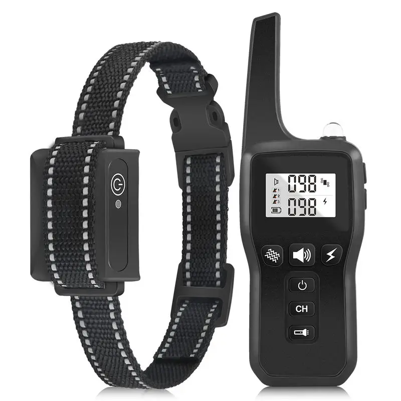 Top Seller Stop Barking Dog Shock Repeller Training Anti Bark Control Collar Device Rechargeable Waterproof Plastic Eco friendly