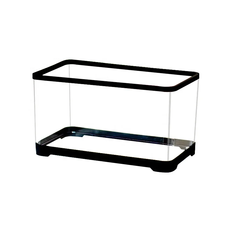 Transparent Plastic Goldfish Tank Rectangle Desktop Turtle Tank Box for Outdoor Living Eco Friendly