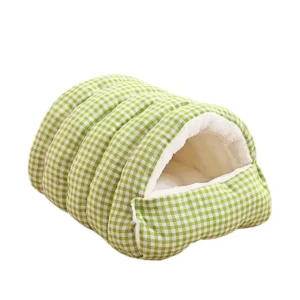 Tunnel Style Eco friendly Cotton Fill Cat Dog Bed Winter Warm Closed Cave Pet Nest Removable Washable Pet Bed