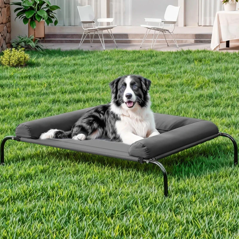 U shape Removable Bolster Cooling Dog Cot Pet Elevated Dog Bed Luxury Raised Pet Bed