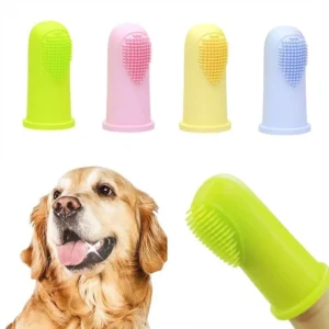 Ultra Soft Eco Friendly Silicone Finger Toothbrush for Pet Cleaning and Bathing